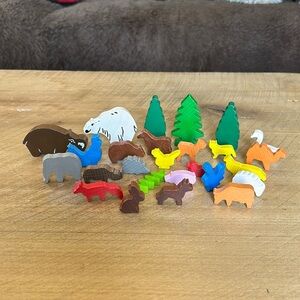 Small Vintage Wooden Animals